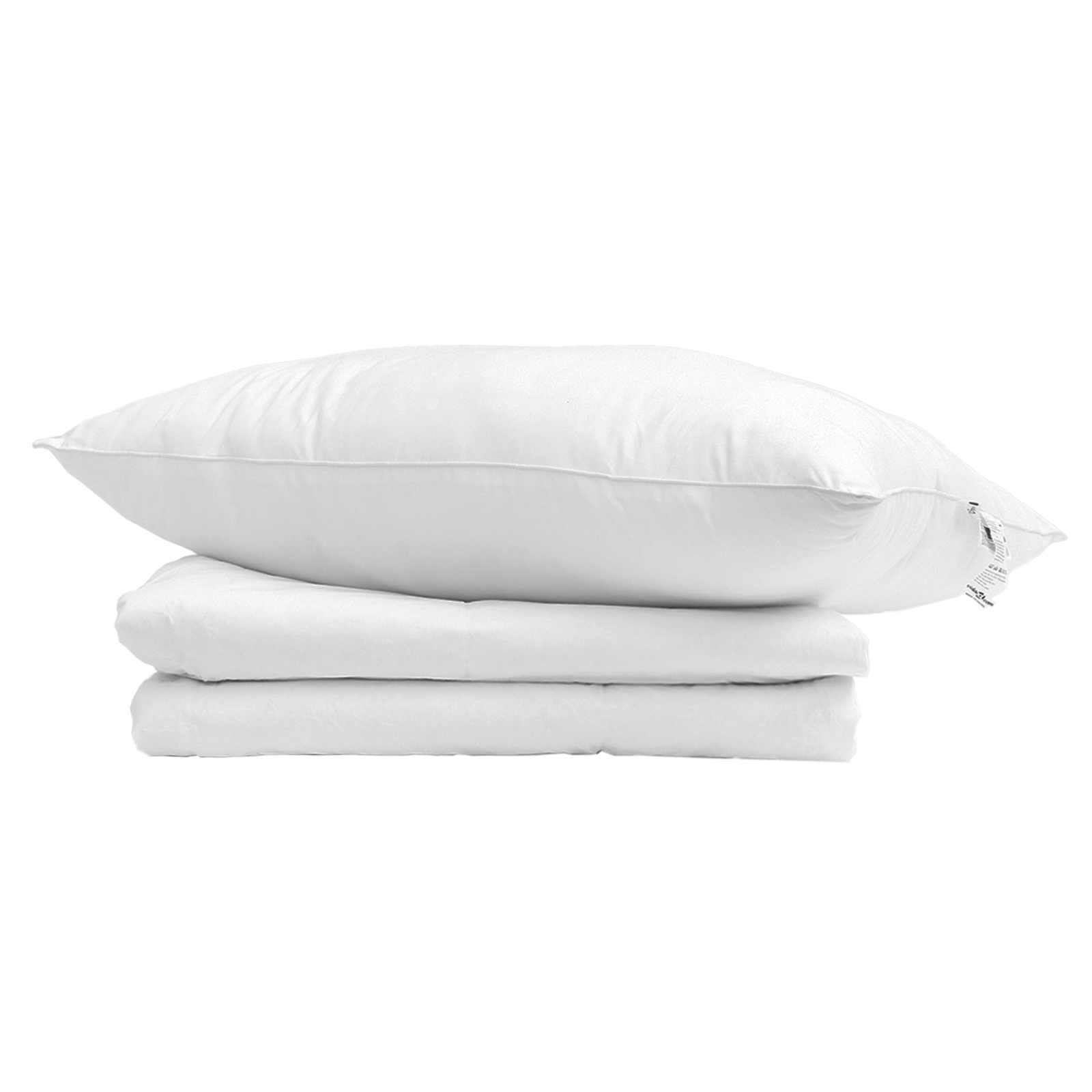 Sommerdecke mit Kissen 2 pcs Weiß Daunenfeder