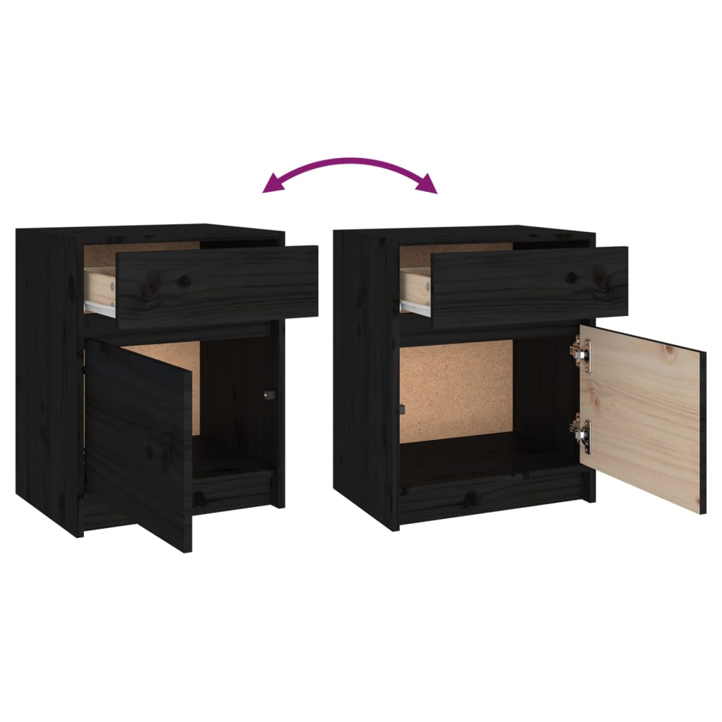 Nachtschrank 40x31x50 cm Massivholz Kiefer
