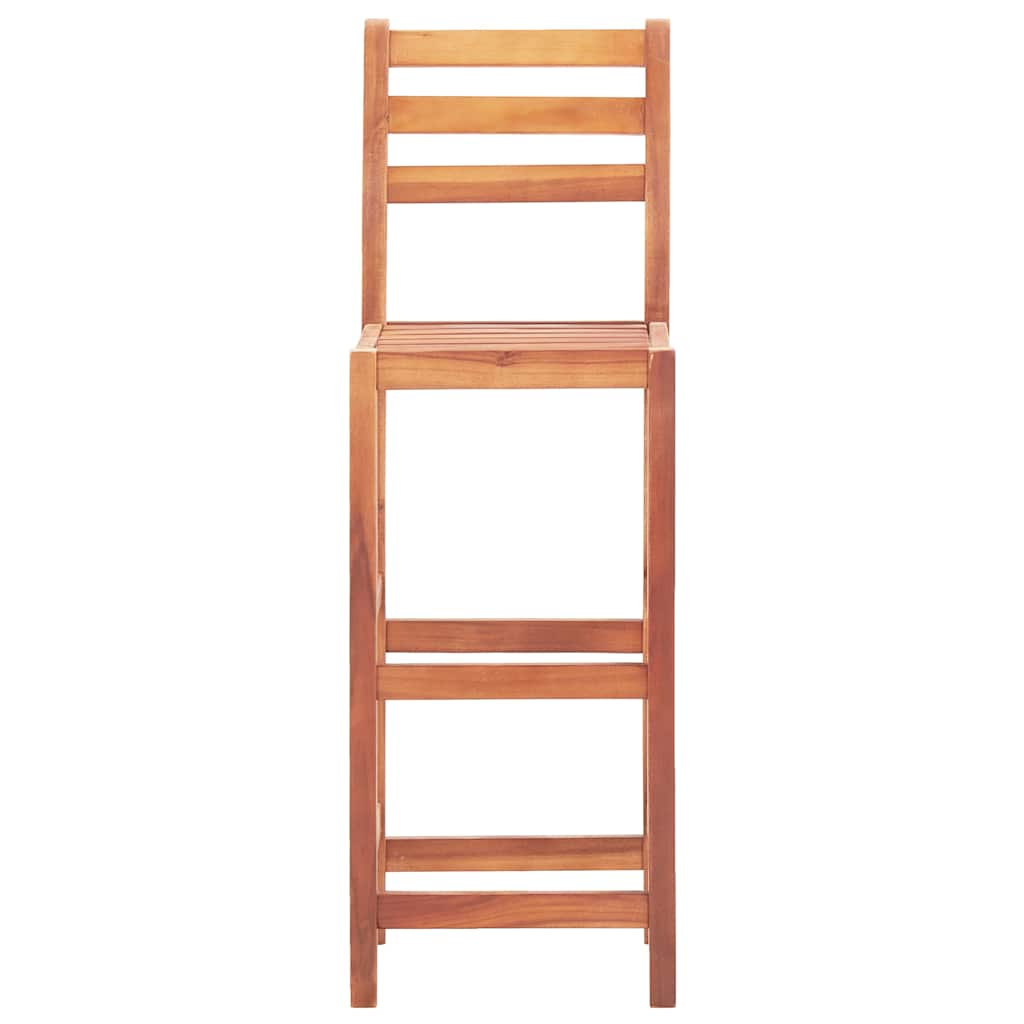 Barhocker 4 Stk. Grau Massivholz Akazie