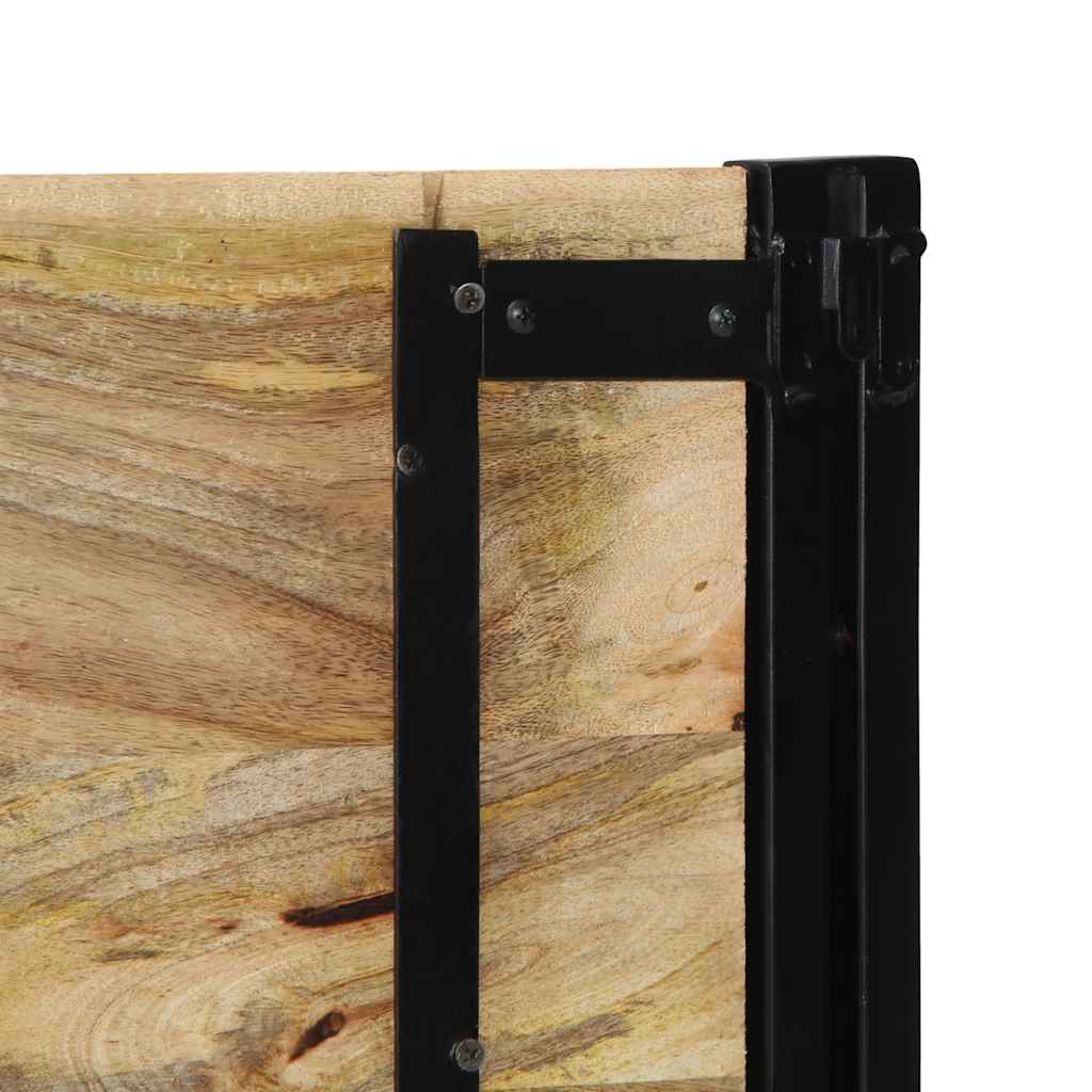 Kopfteil 100 cm Massivholz Mango und Eisen