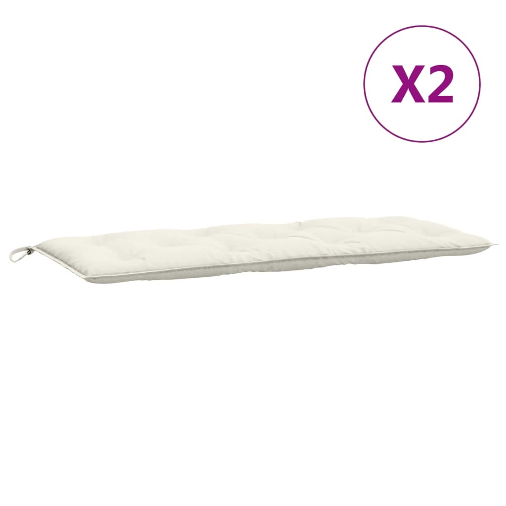Gartenbank-Auflagen 2 Stk. Melange Anthrazit 100x50x7 cm Stoff
