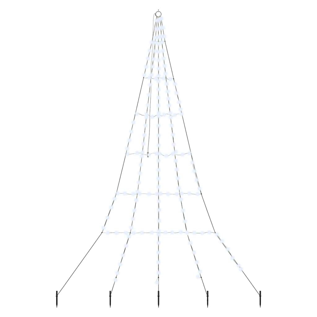 LED Weihnachtsbaum mit Erdspießen Warmes Weiß 182 cm Metall