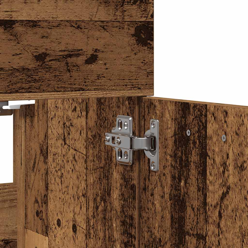 2-tlg. Badmöbel-Set Weiß Holzwerkstoff