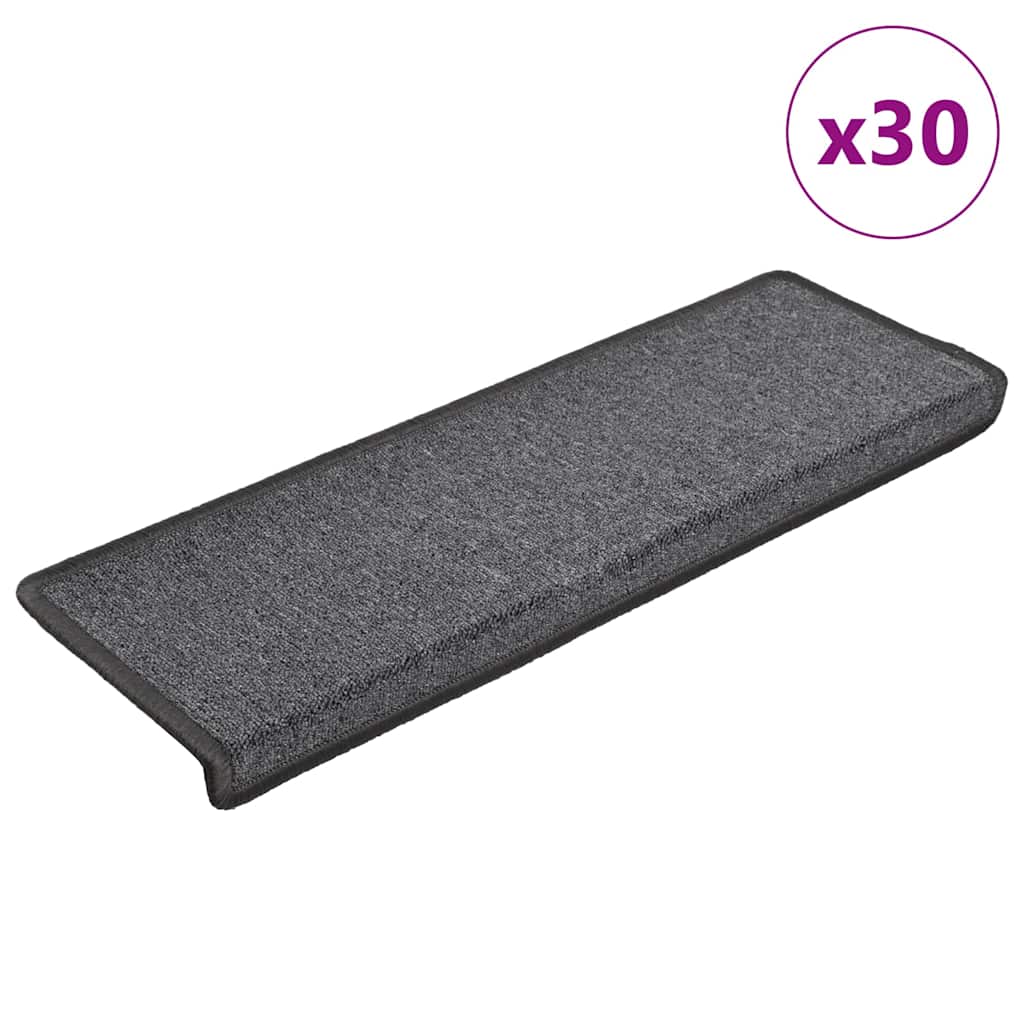 Stufenmatten 15 Stk. 65x21x4 cm Anthrazit Rechteckiger Rand