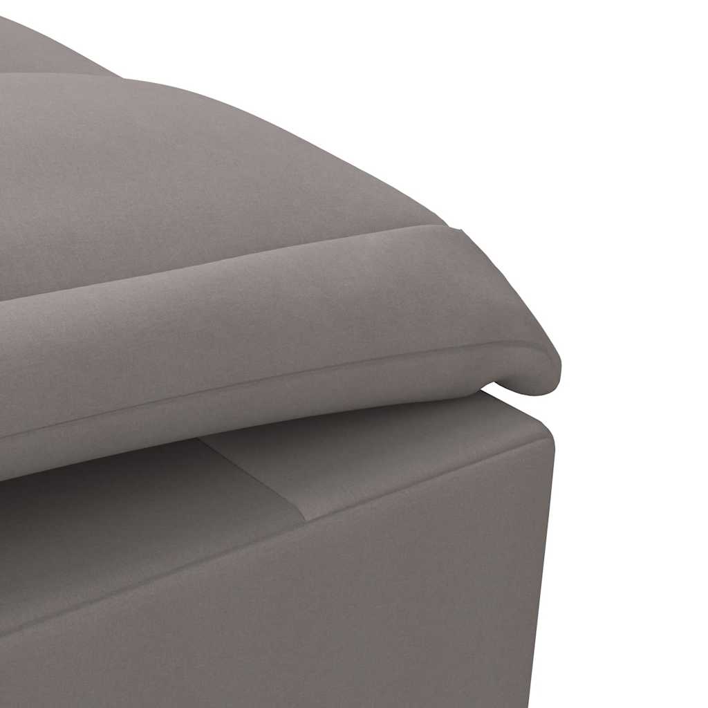 Massage-Chaiselongue mit Nackenrolle Hellgrau Stoff