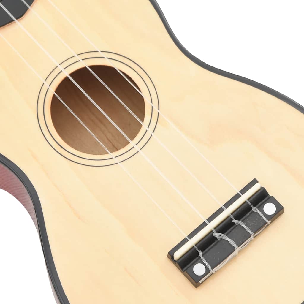 Sopran Ukulele Set für Kinder mit Tasche Dunkles Holz 21