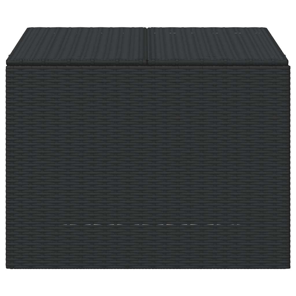 Gartentruhe Schwarz 283L Poly Rattan