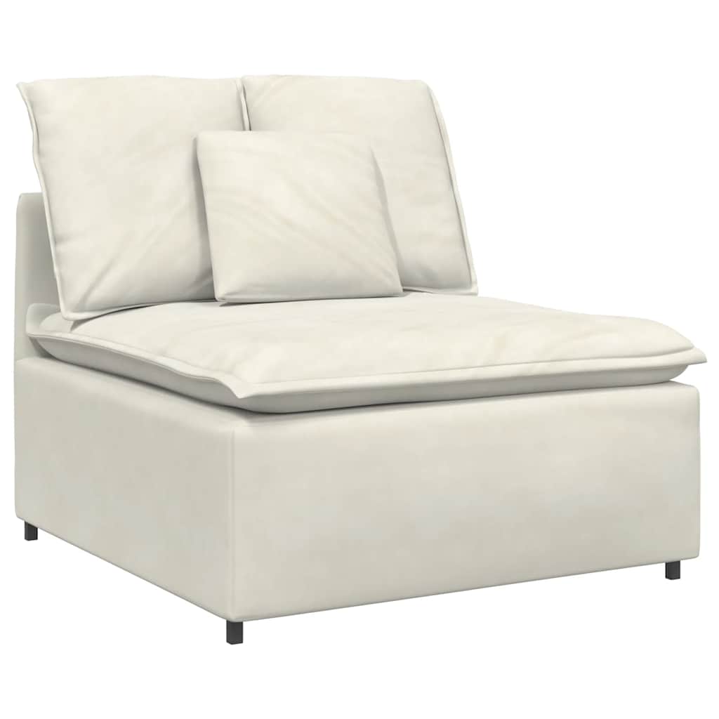 Modulares Sofa mit Kissen Samt Blau