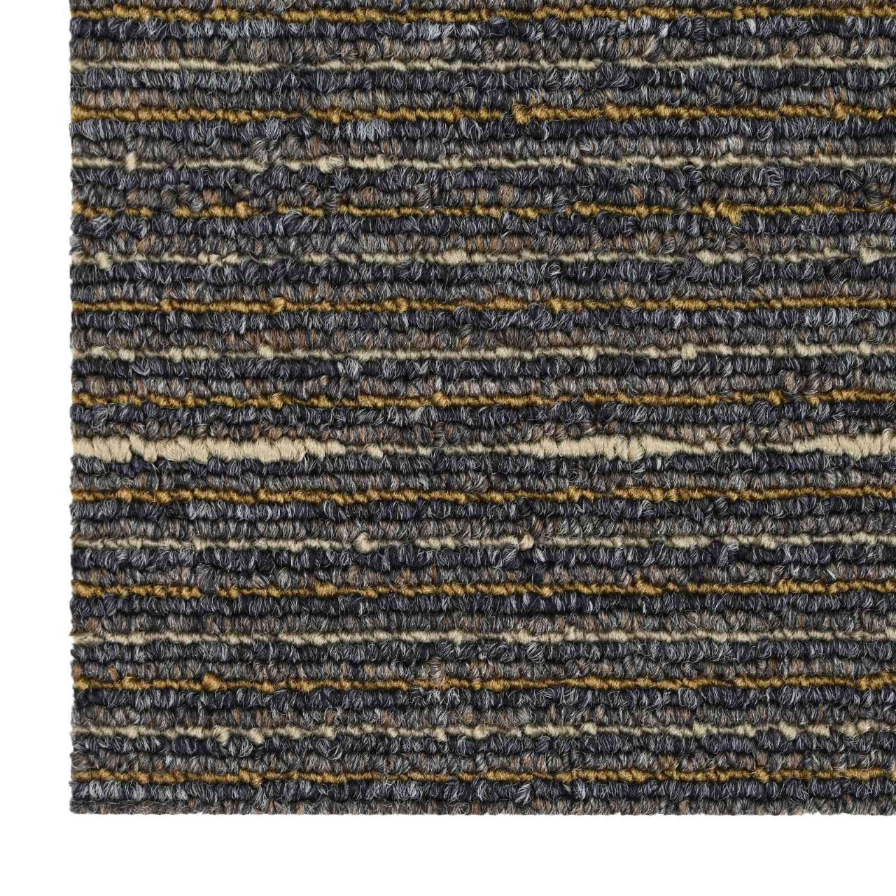 Teppichfliese Hellgrau mit Streifen 50 x 50 cm 4 pcs