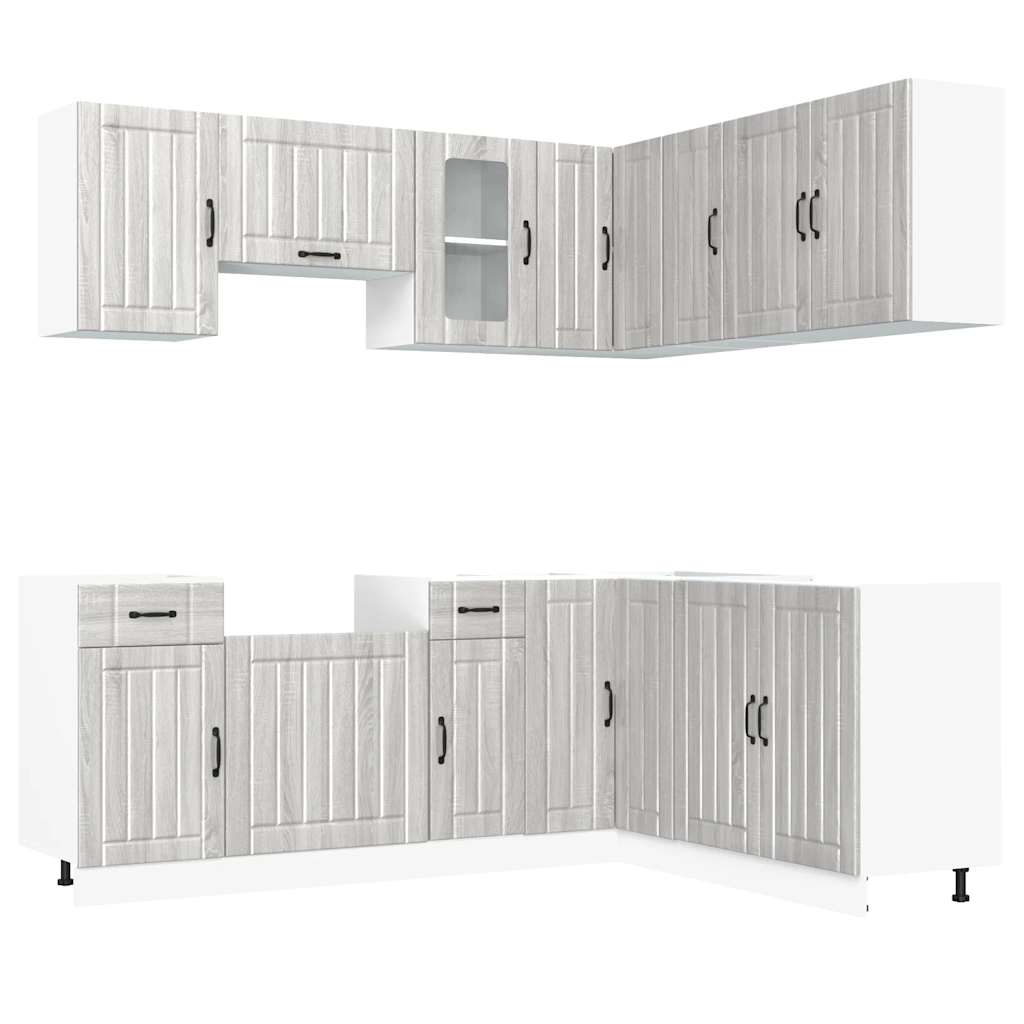 11-tlg. Küchenschrank-Set Lucca Weiß Holzwerkstoff