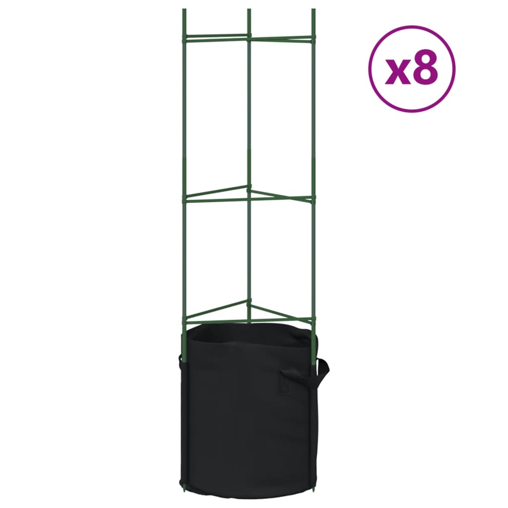 Tomatenkäfige 8 Stk. 116 cm Stahl und PP