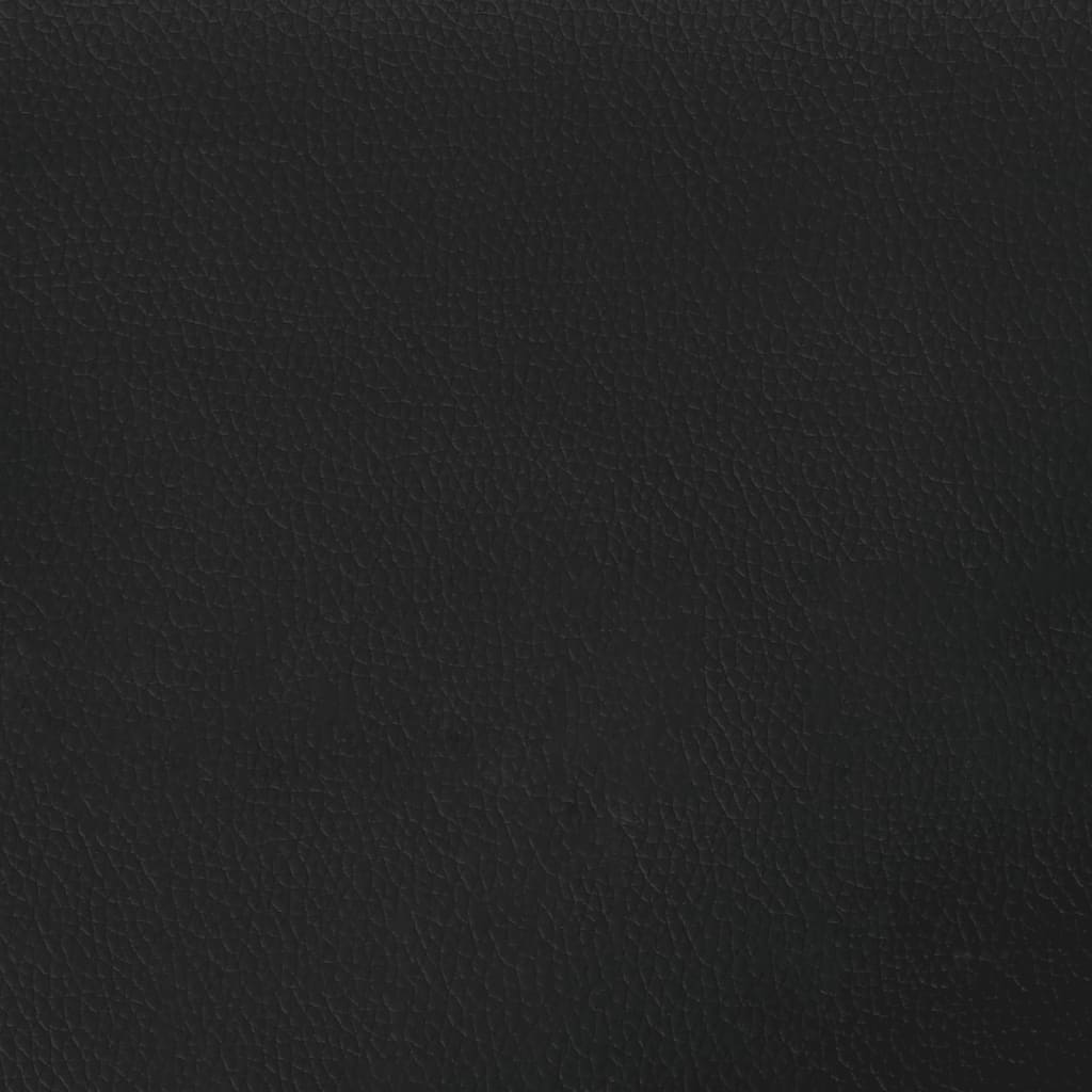 Bett mit Matratze "Dover" Schwarz 80x200 cm Kunstleder