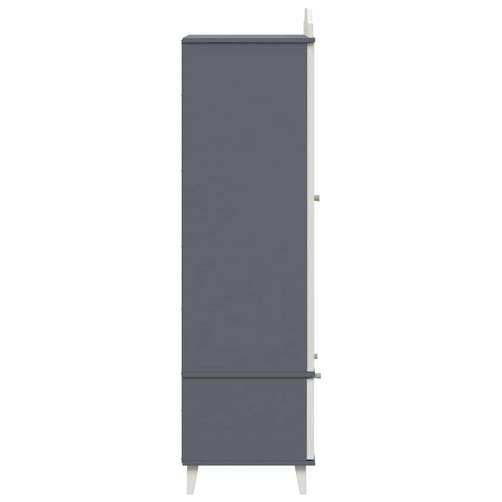 Kreidetafel Kleiderschrank mit Tür ROROS Weiß 90 x 45 x 165 cm
