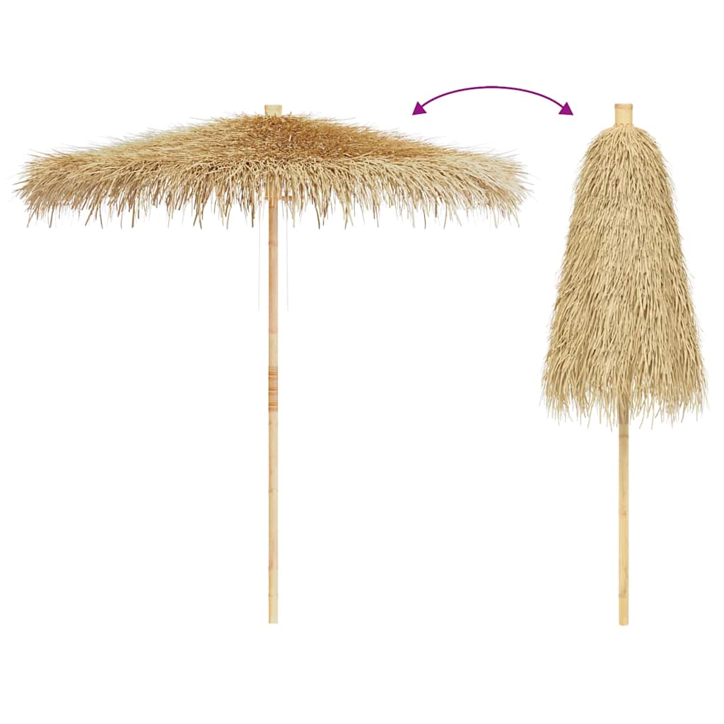 Tiki-Schirm mit Bananenblatt-Dach 150 cm Bambus