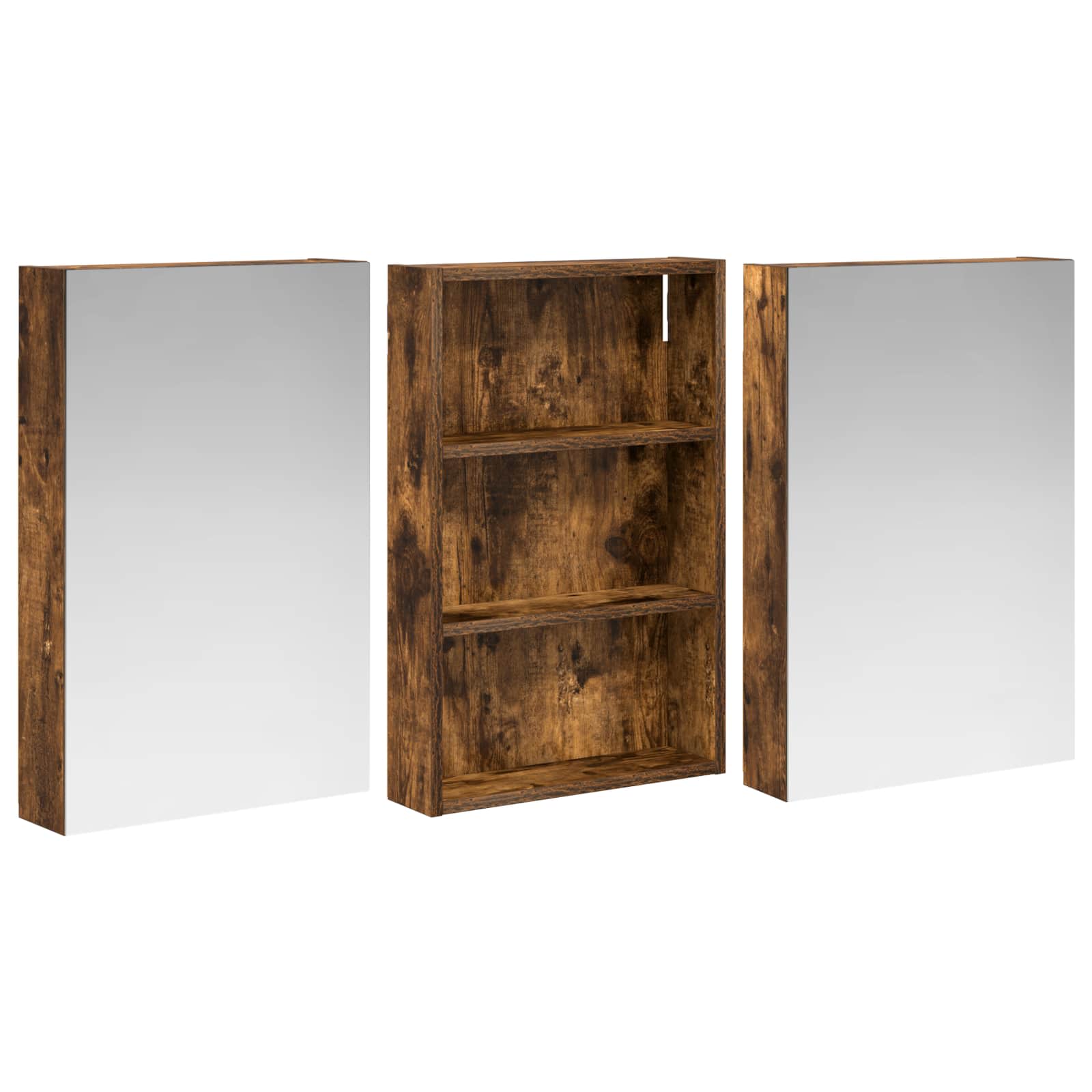 Badezimmerschrank-Set 3 pcs 80 x 10,5 x 50 cm Holzwerkstoff