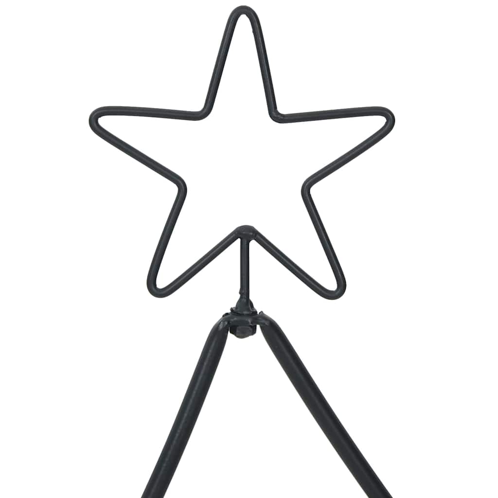 Metall Weihnachtsbaum mit Ständer Schwarz 60 cm Stahl