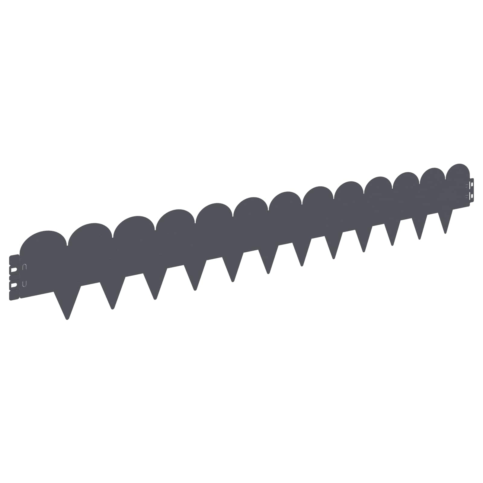 Raseneinfassung 10 pcs 103 x 15 cm Stahl Schwarz