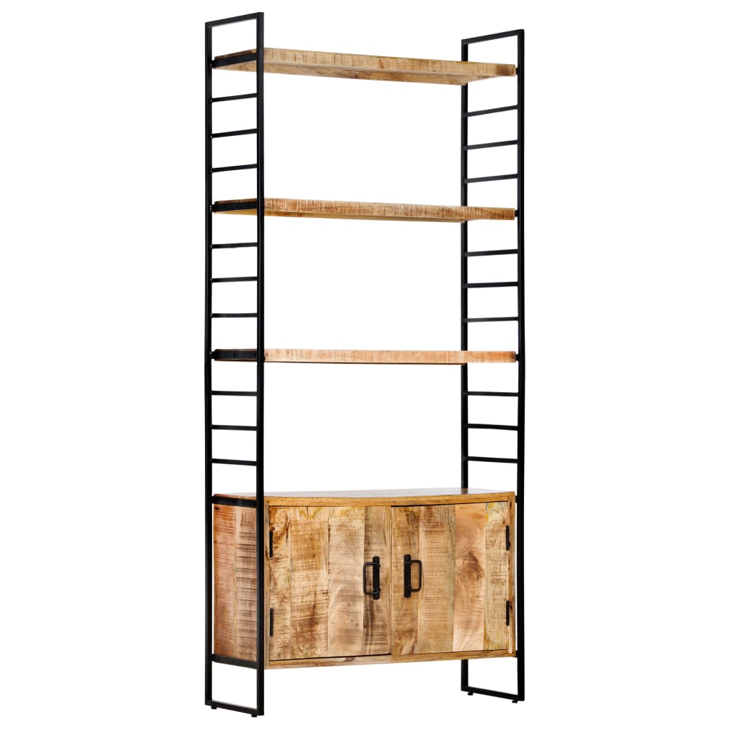 Bücherregal 4 Ebenen 80x30x180 cm Altholz Massiv