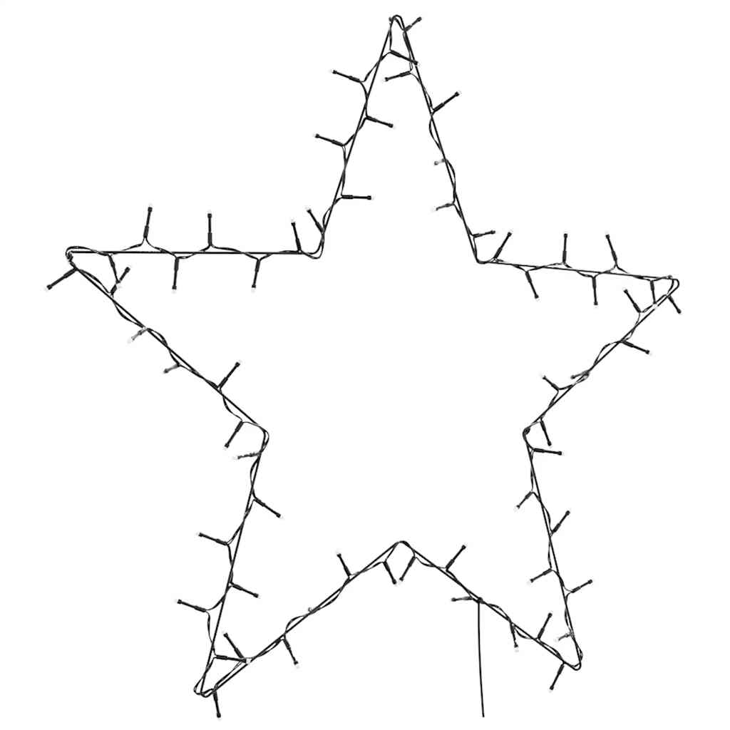 Weihnachtssterne mit Erdspießen 3 Stk. 50 LEDs 29 cm