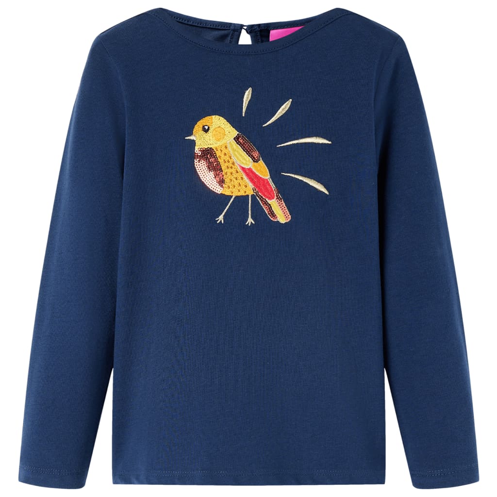 Kinder-Langarmshirt Dunkles Ocker 128
