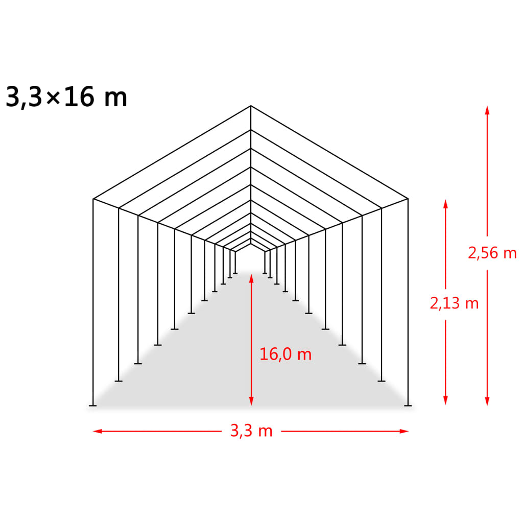 Weidezelt PVC 550 g/m² 3,3×3,2 m Dunkelgrün