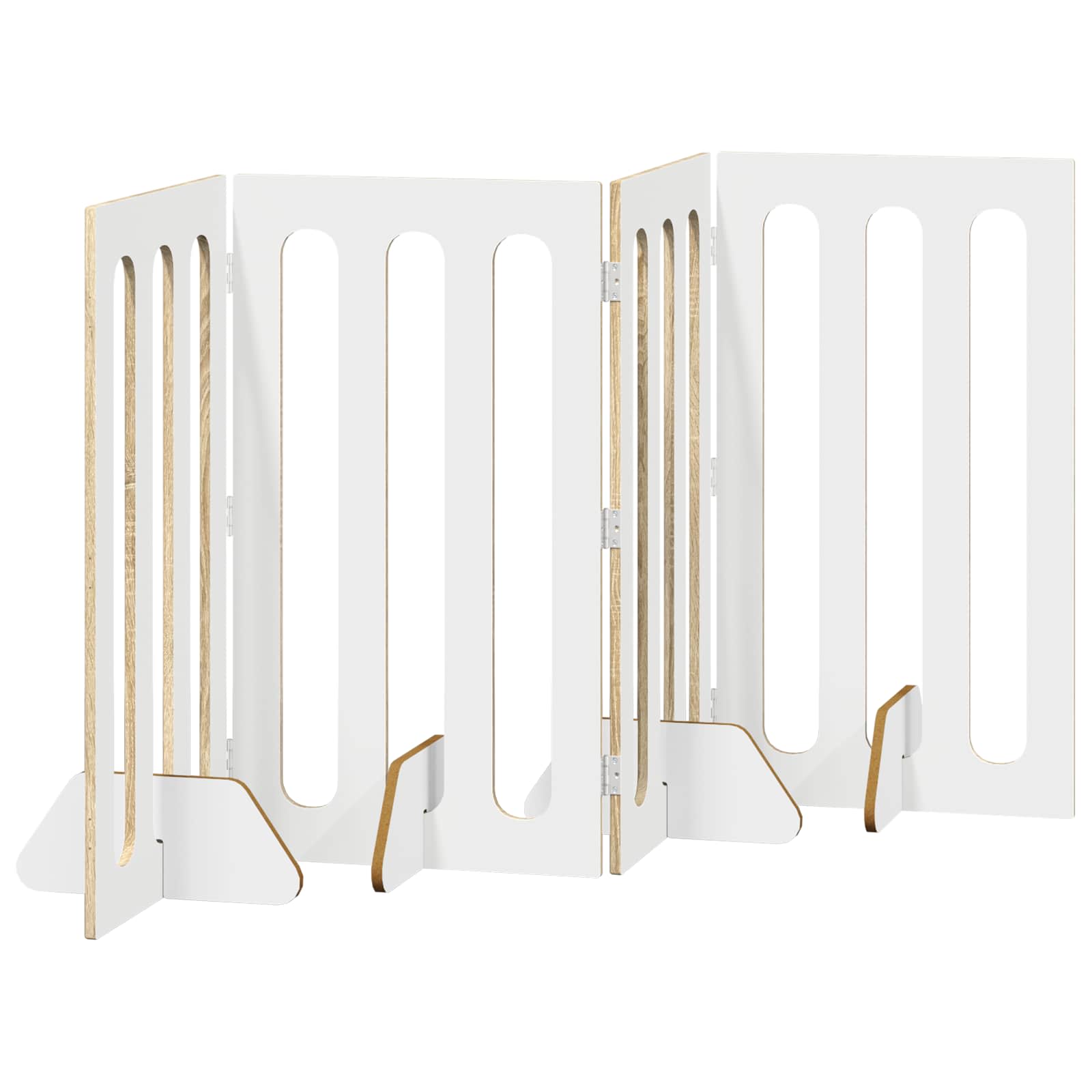 Faltbarer Haustierzaun 2 pcs Weiß 100,5 x 38 x 70 cm