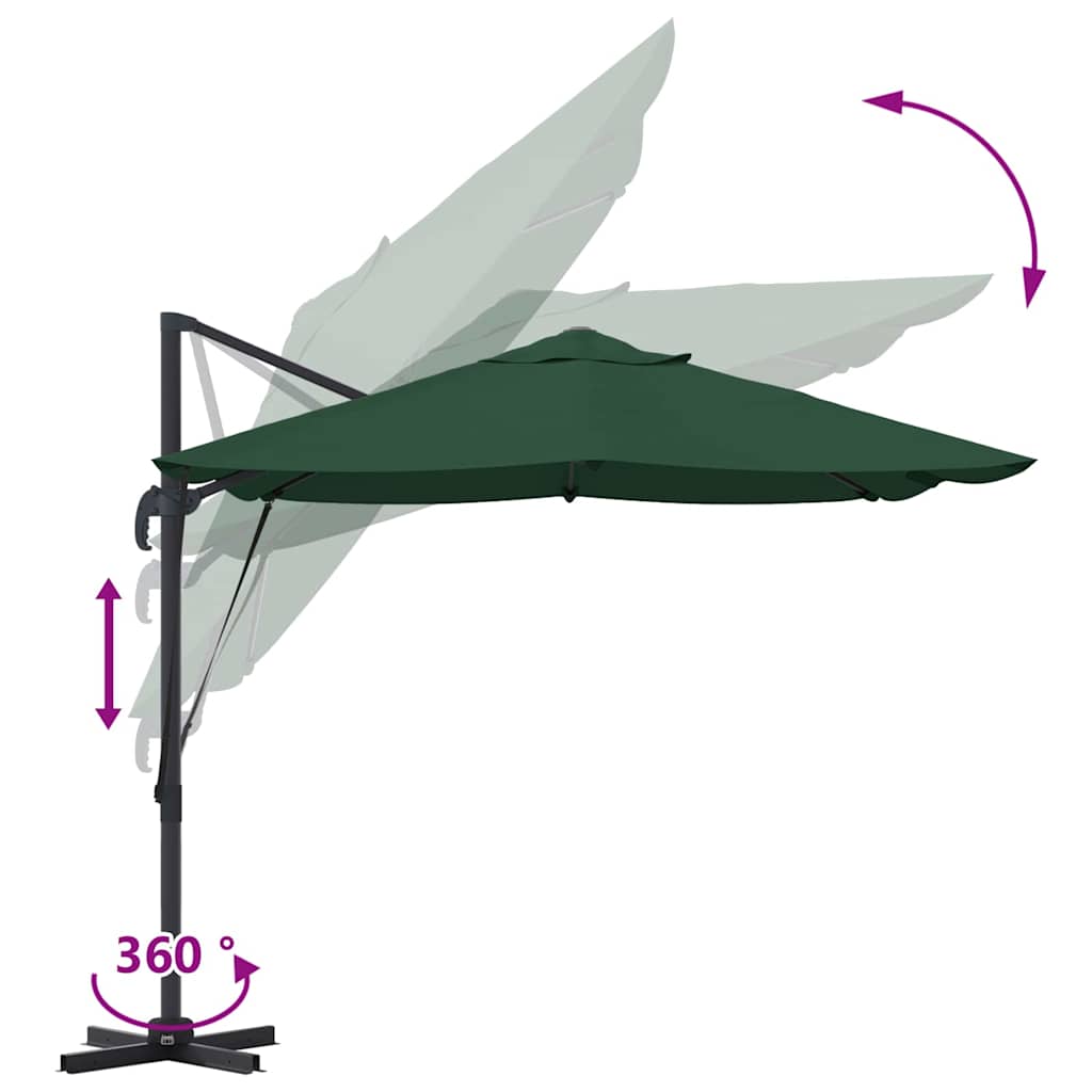 Sonnenschirm Sand 351 x 250 x 260 cm Polyester und Aluminium