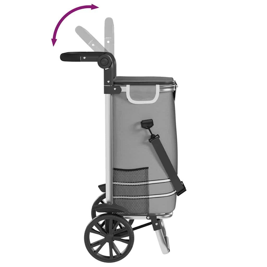 Einkaufswagen Schwarz 36,5 x 46,5 x 100,5 cm Oxford-stoff