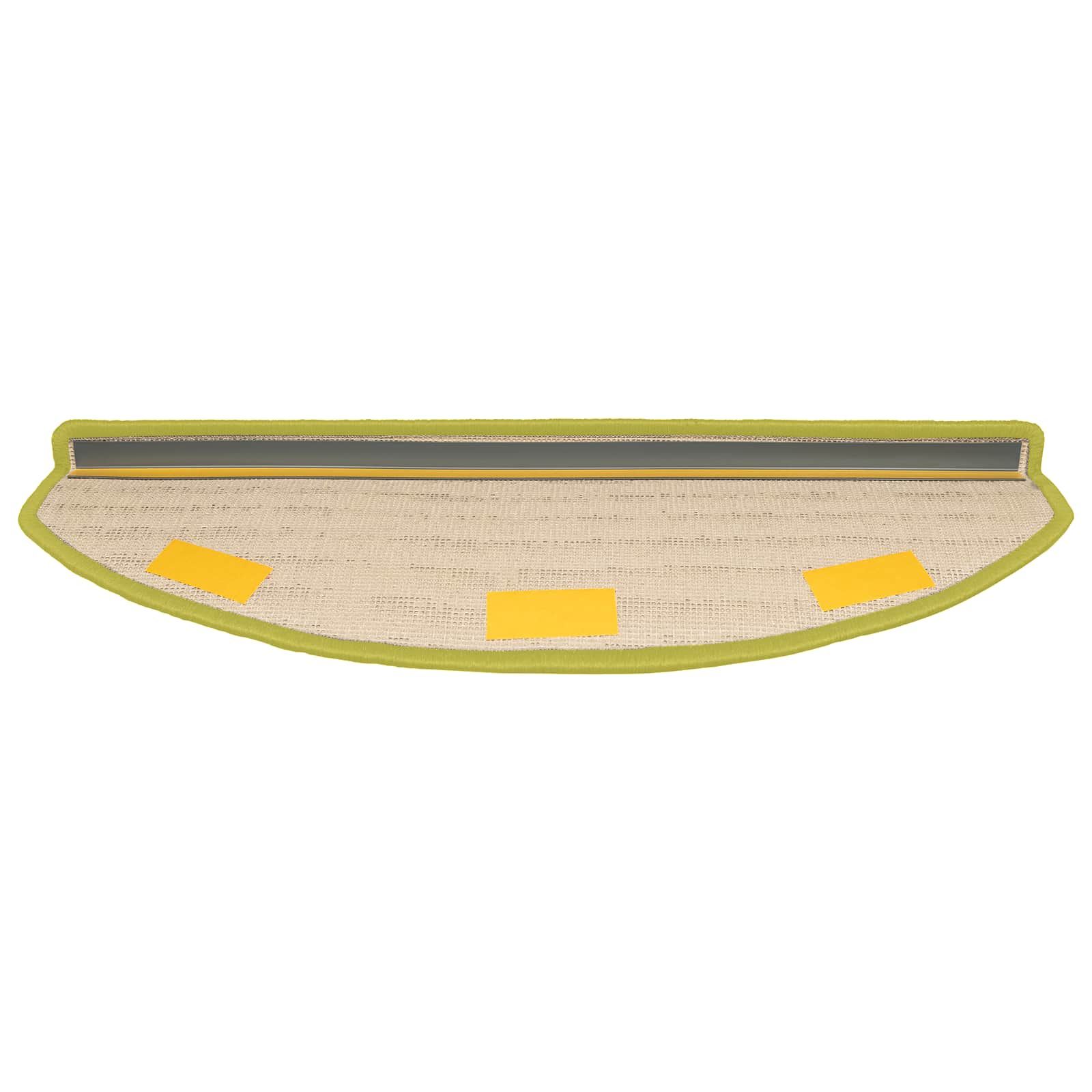 Stufenmatten 15 Stk. 56x17x3 cm Grau Halbrund