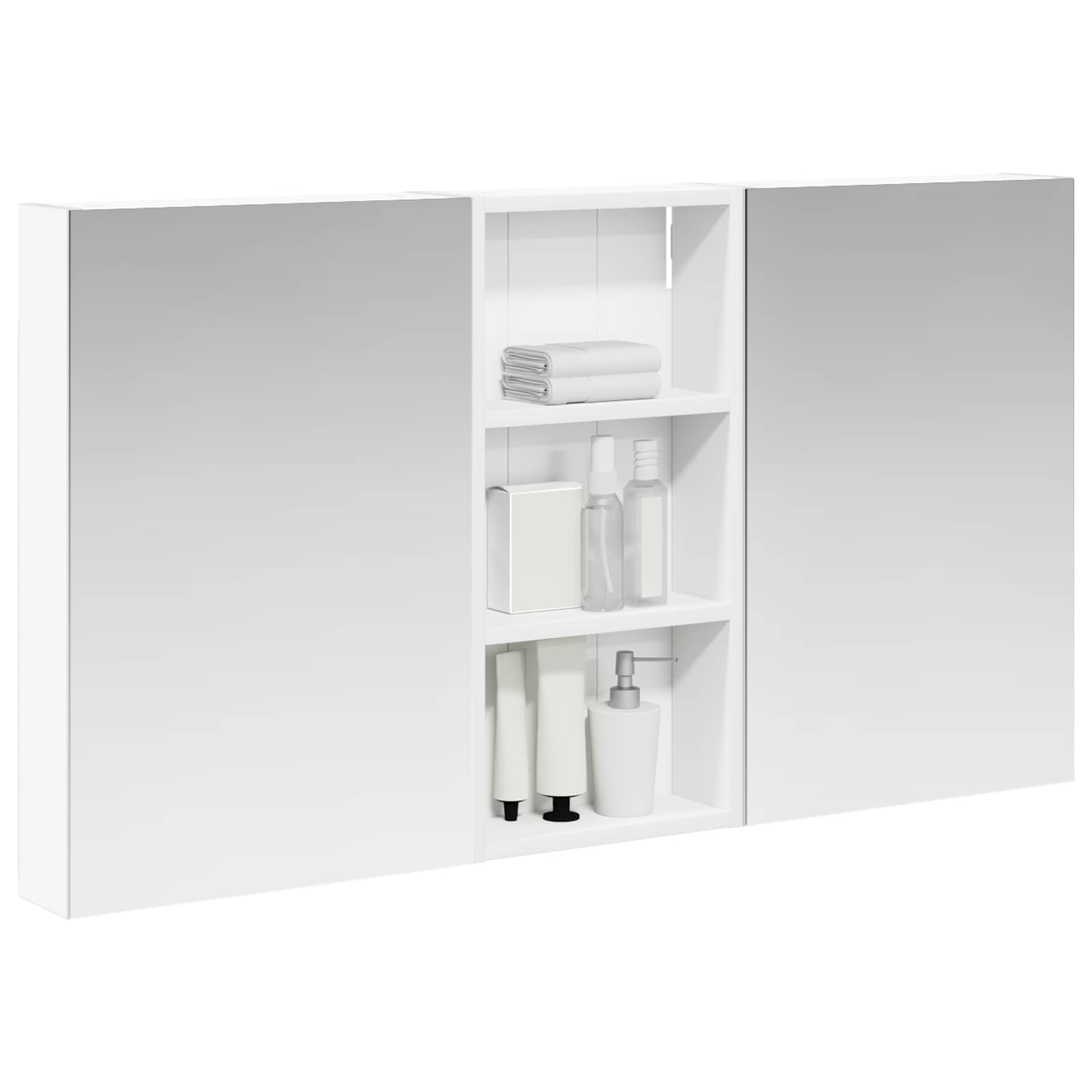 Badezimmerschrank-Set 3 pcs 80 x 10,5 x 50 cm Holzwerkstoff