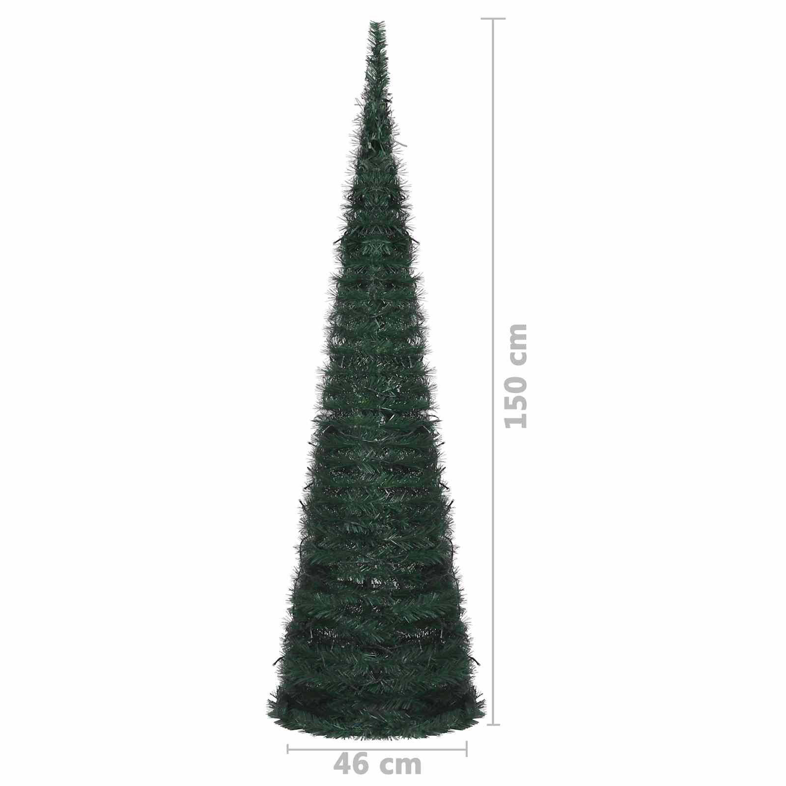 Weihnachtsbaum with LED String Lights Grün 150 x 150 cm PVC