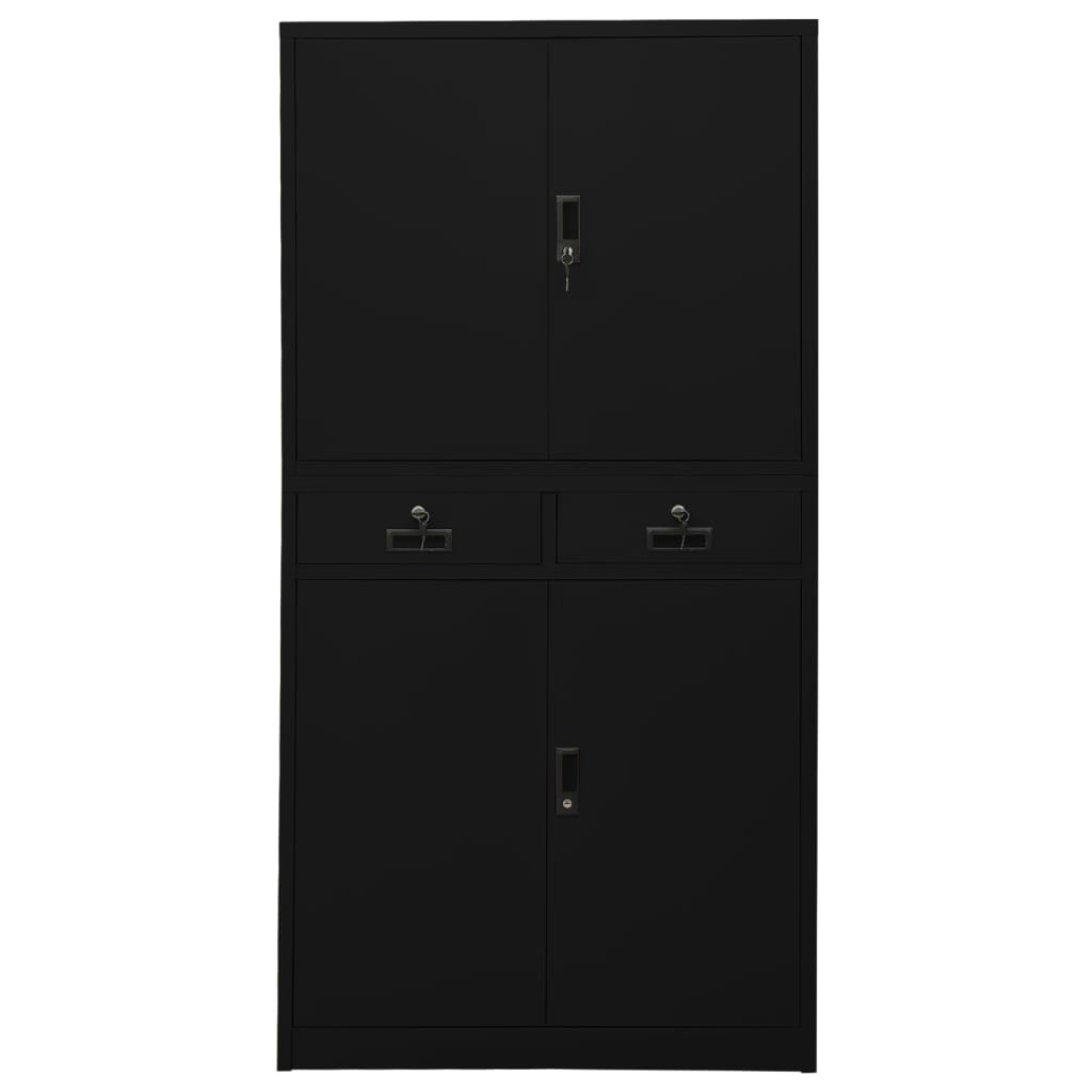 Büroschrank Weiß 90x40x180 cm Stahl