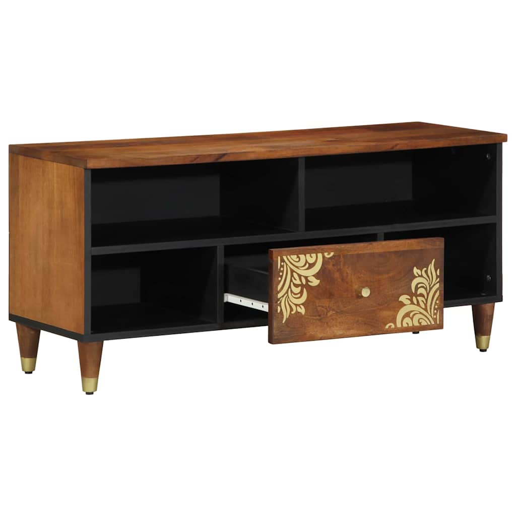TV-Schränk Honigbraun 100 x 33 x 46 cm Massivholz Mango