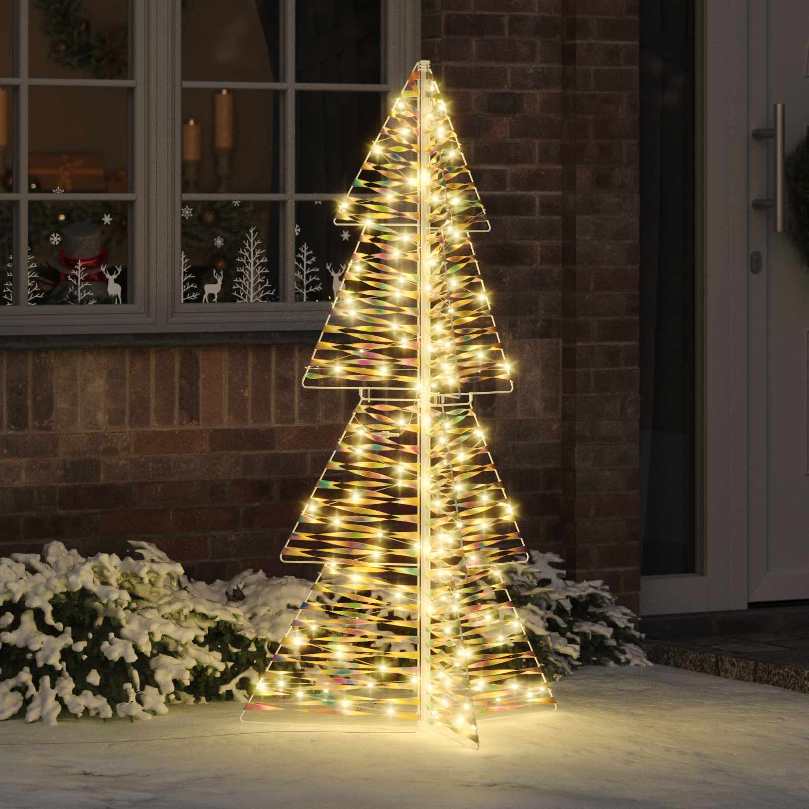 Weihnachtsbaum mit 100 LEDs Warmes Weiß 120 cm PET