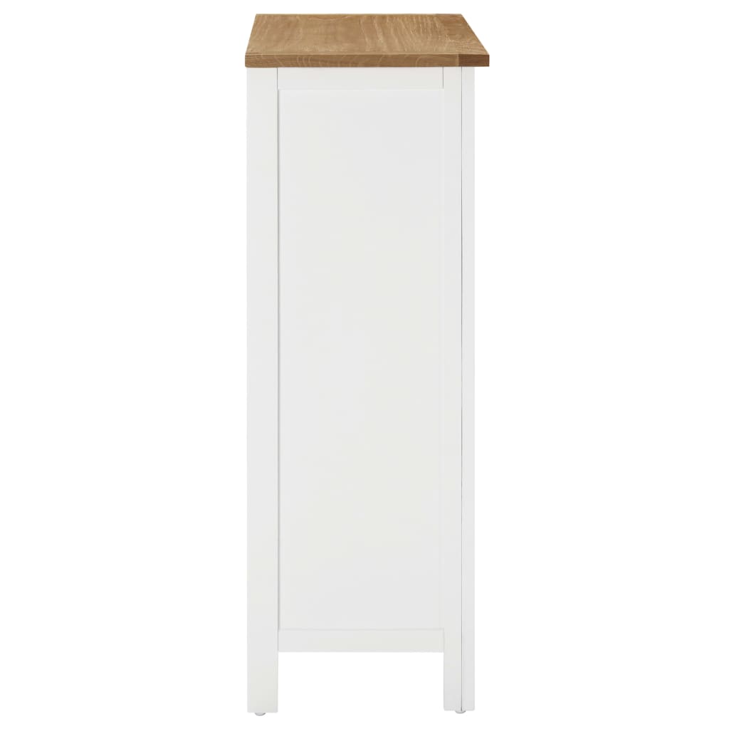 Weinschrank 72x32x90 cm Massivholz Eiche