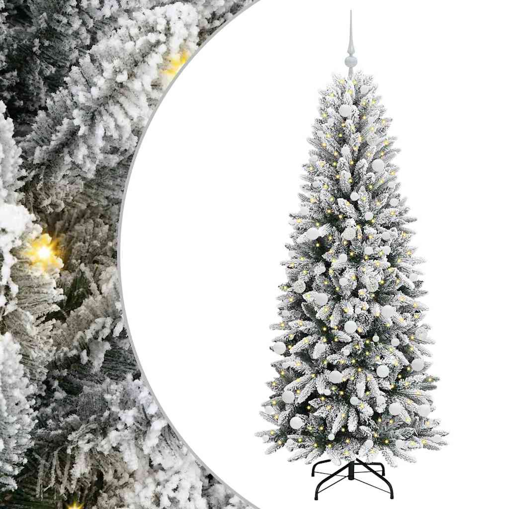 Künstlicher Weihnachtsbaum mit 150 LEDs mit Ständer Weiß 120 cm