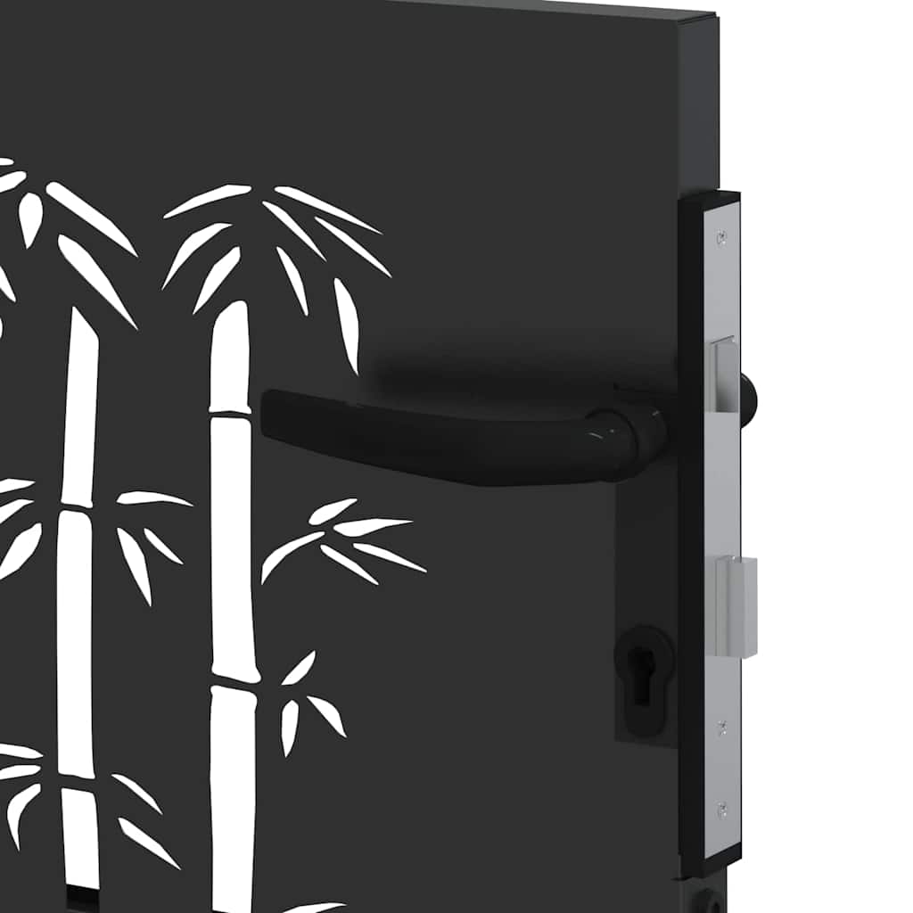 Gartentor 100x75 cm Cortenstahl Bambus-Design