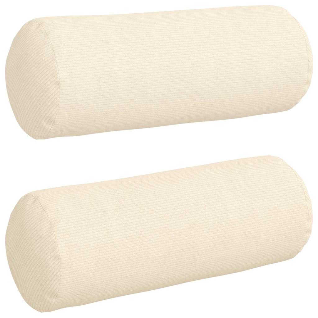 Bolsterkissen 2 pcs Hellgrau Ø 15 x 40 cm Cordstoff