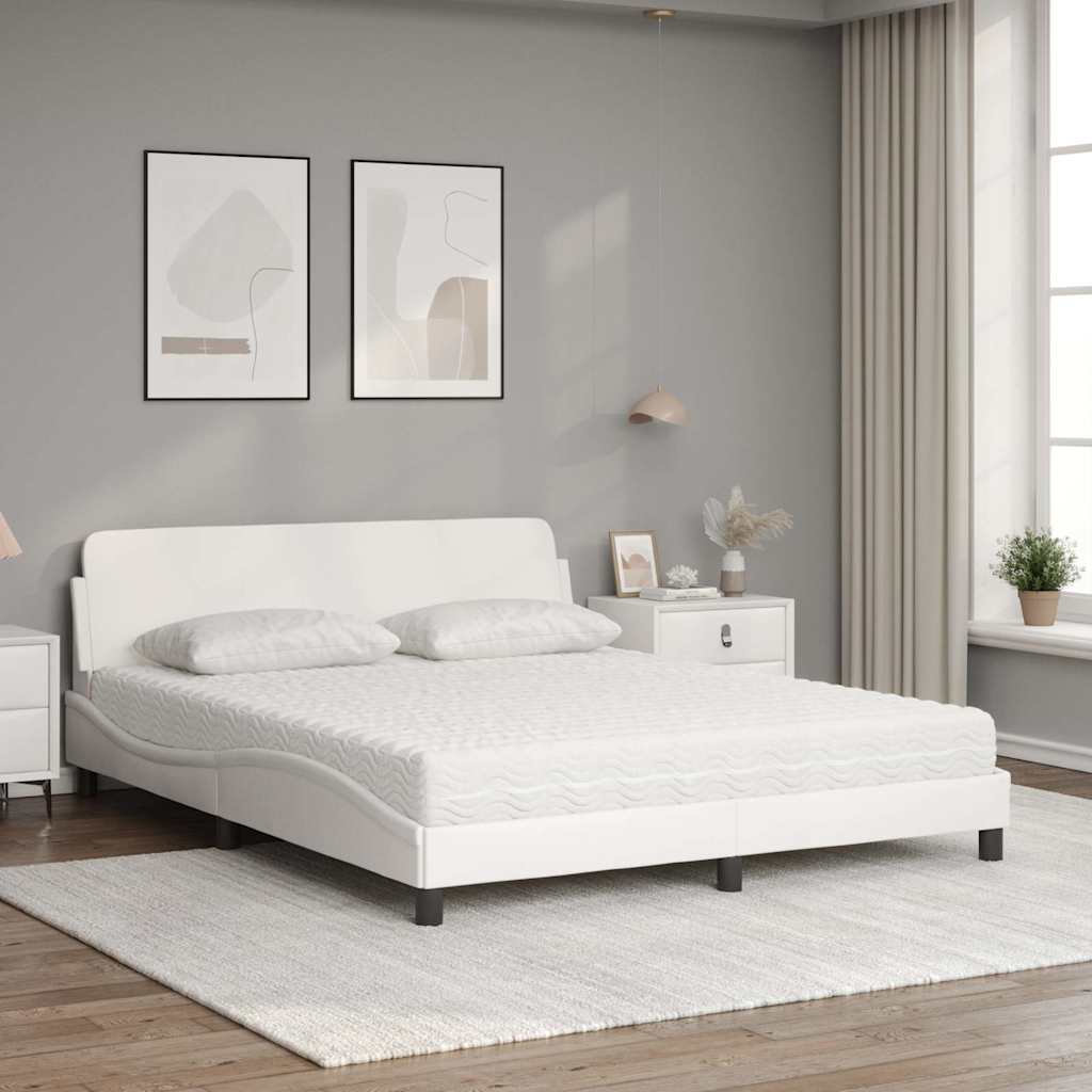 Bett mit Matratze "Dover" Schwarz 80x200 cm Kunstleder