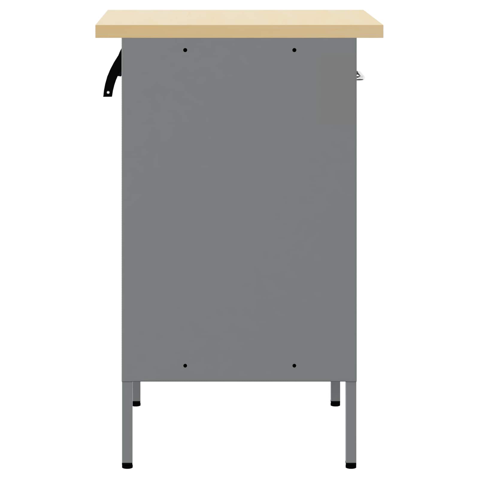 Werkbank mit Schubladen Schwarz und Grau 50 x 55 x 85 cm