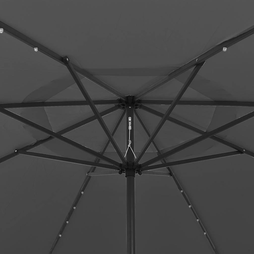 Sonnenschirm mit LED-Beleuchtung 400 cm Sandweiß