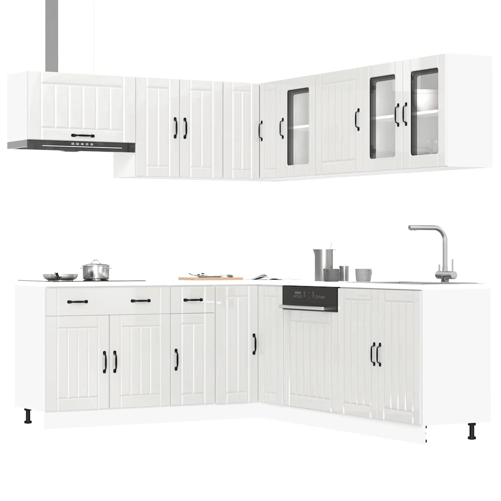11-tlg. Küchenschrank-Set Lucca Weiß Holzwerkstoff