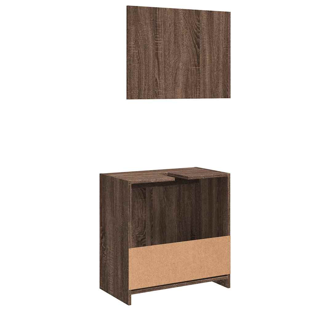 Badmöbel-Set Weiß Holzwerkstoff