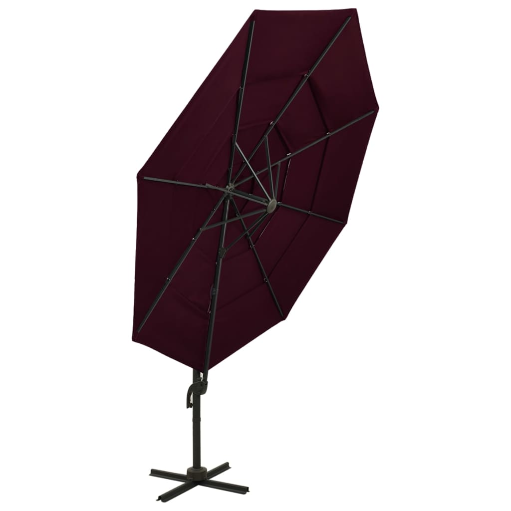 Sonnenschirm mit Aluminium-Mast 4-lagig Sandfarben 3x3 m