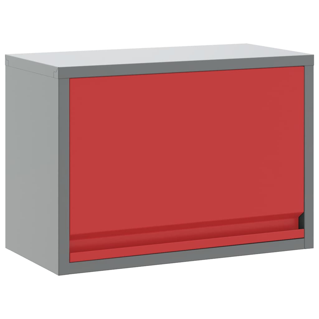 Werkzeugschrank mit Speicher Schwarz und Grau 50 x 25 x 35 cm
