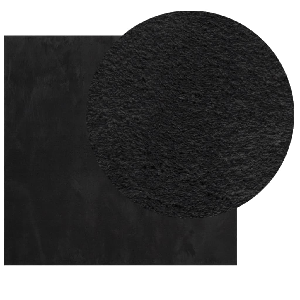Teppich HUARTE Kurzflor Weich und Waschbar Anthrazit 60x110 cm