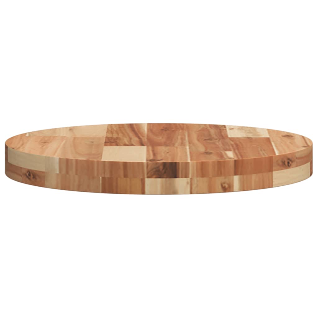Tischplatte Rund Ø40x2 cm Massivholz Akazie