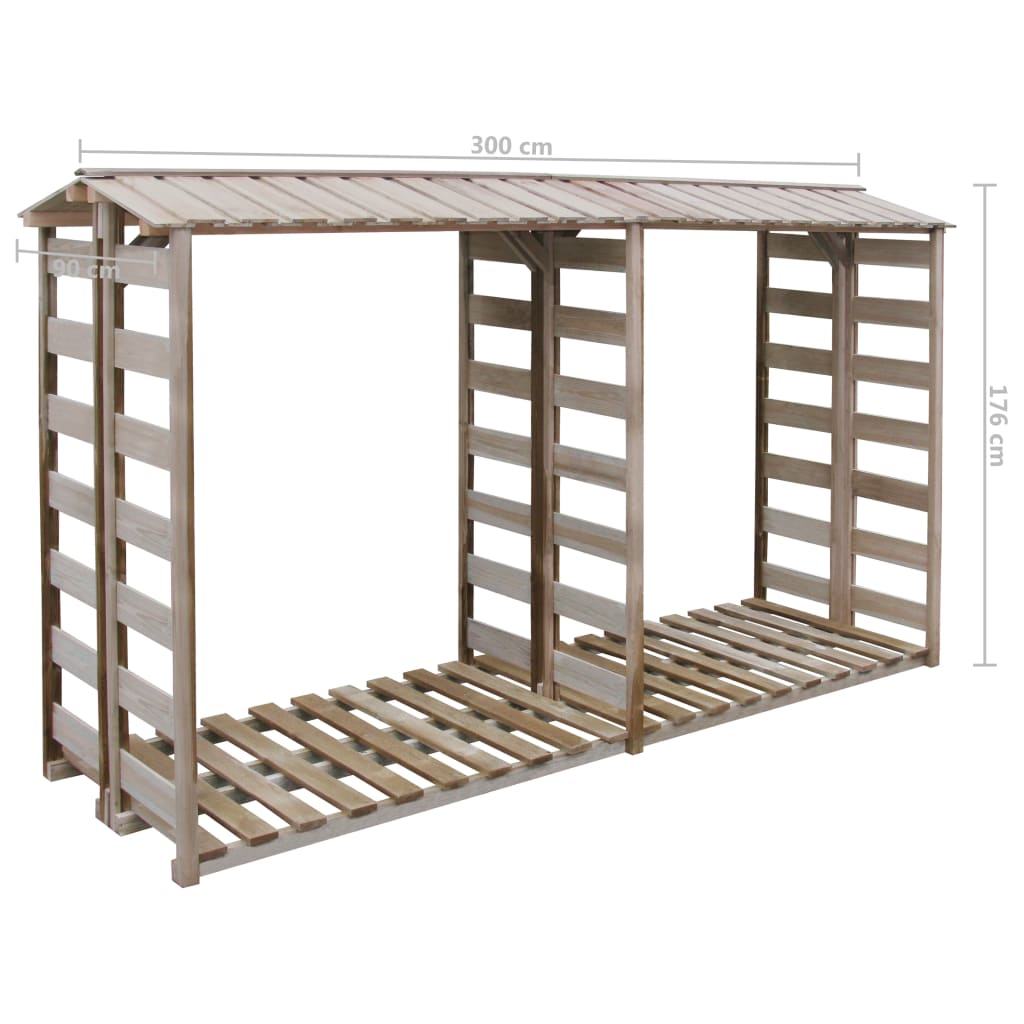 Brennholz-Lagerschuppen 150x90x176 cm Kiefernholz Imprägniert