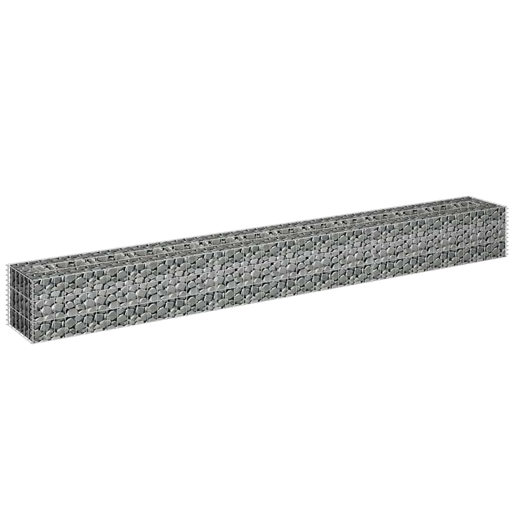 Gabionen-Hochbeet Verzinkter Stahl 90x30x10 cm