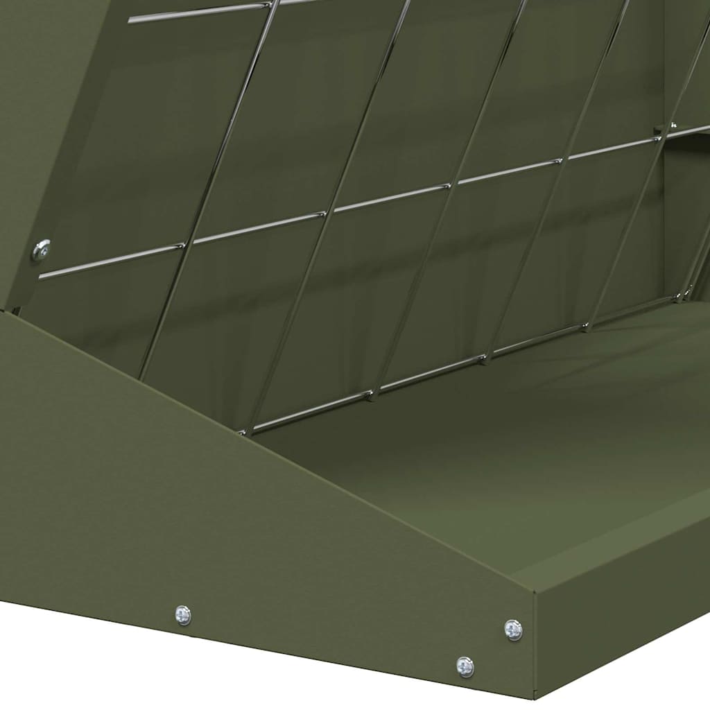 Heu Futterspender Schwarz 71 x 33 x 70 cm Kaltgewalzter Stahl